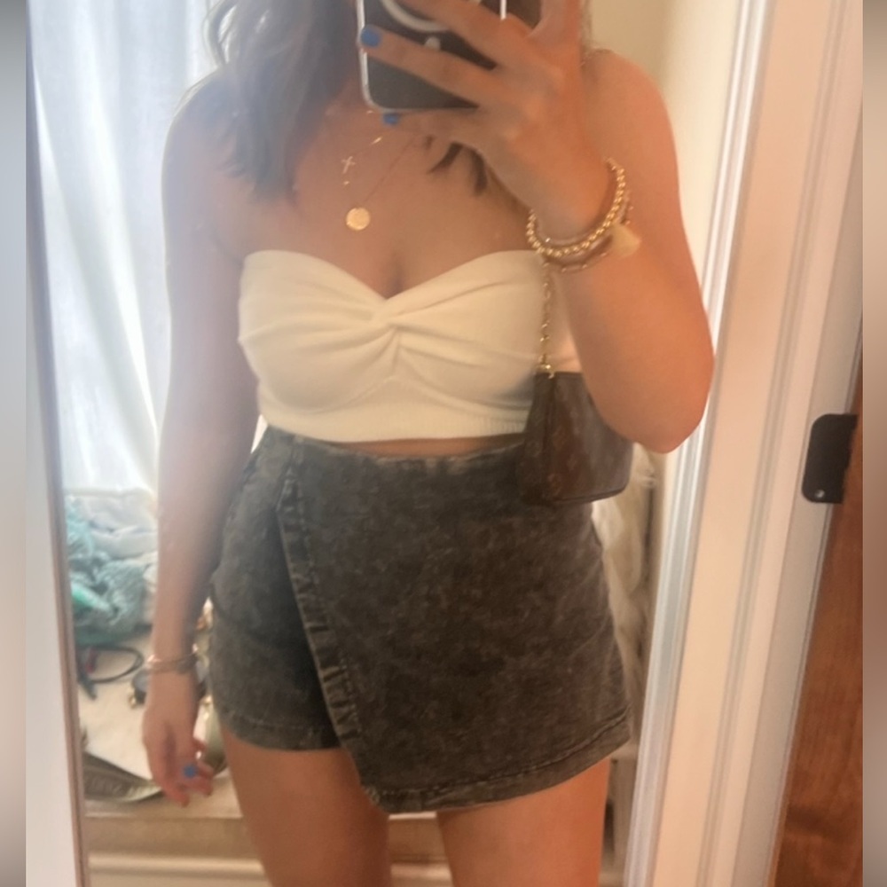 Black skort-worn once